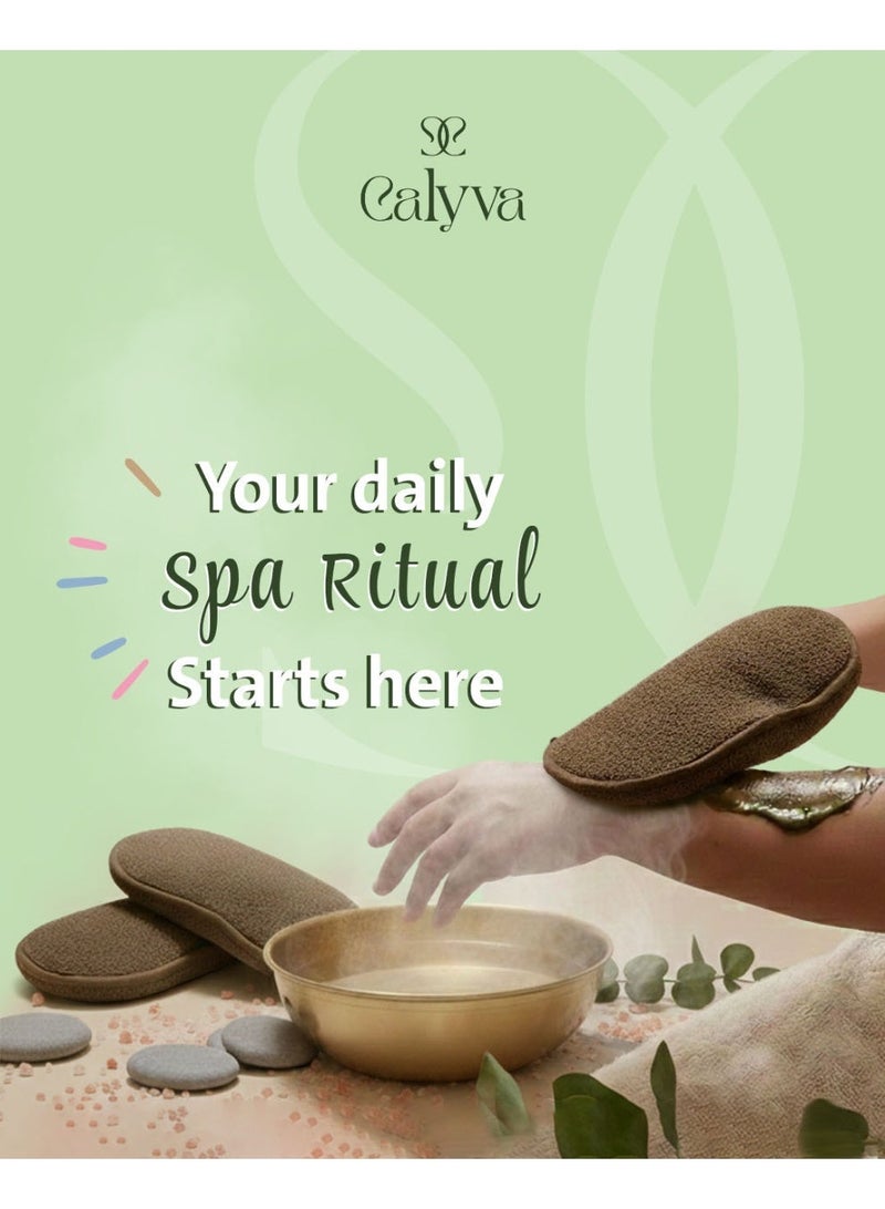 Calyva Moroccan Loofah Kessa Glove – Deep Exfoliating Body Scrub Mitt – Reusable Hammam-Style Skin Polisher - Image 4